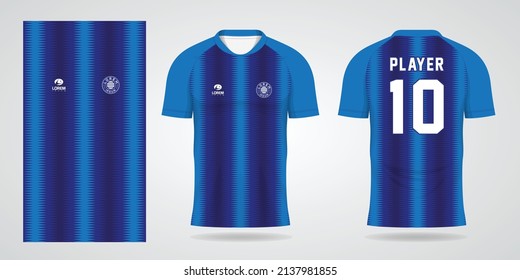 blue football jersey sport design template