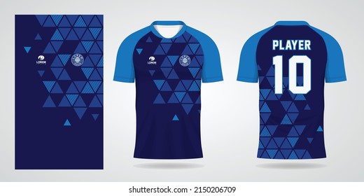 blue football jersey sport design template