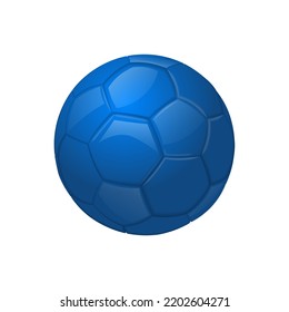 Blue football or soccer ball Sport equipment icon