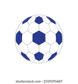 Blue Football Vector Design in Adobe Illustrator 