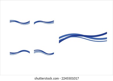 Blue Footer Design Template Vector