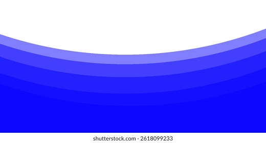 Blue footer separator, modern divider shape vector illustration