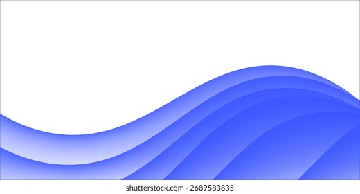 Blue footer separator, modern divider shape vector illustration