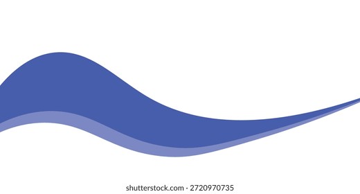 Separador de rodapé azul, ilustração de vetor de forma de divisor moderno