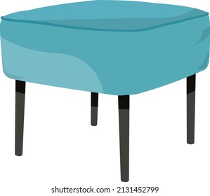 Blue footrest, illustration, vector on a white background.