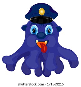 Blue formless crock with ensemble of the legs