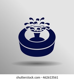 blue Fountain Icon button logo symbol concept high quality on the gray background