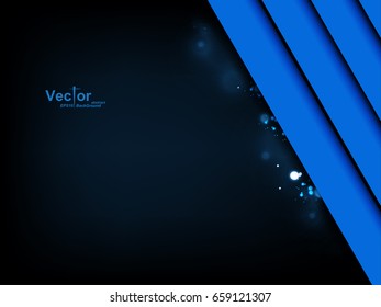 Blue frame abstract black background