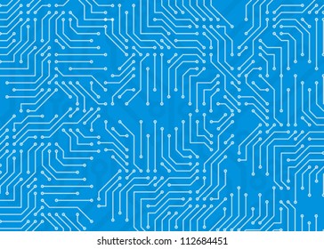 blue frame as abstract computer circuit board