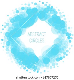 Blue frame for abstract vortex curls