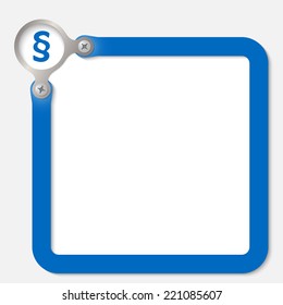 blue frame for any text with paragraph