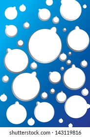 Blue frame background with bubbles