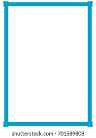 Blue frame border art picture photo frame vector vintage