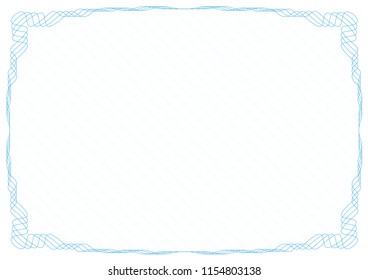 Blue frame border with security protective grid
