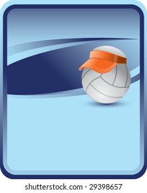 blue frame with cartoon volleyball