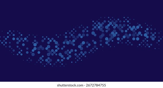 Marco azul con puntos de Formas geométricas. Textura reticular o punteada. Plantilla punteada para ​tecnología o concepto de negocio.