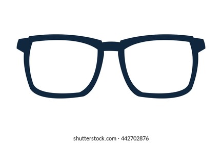 blue frame glasses icon