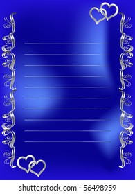 Blue frame with lines for your text