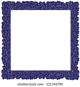 Blue frame on white background