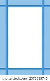 Marco azul sobre fondo blanco