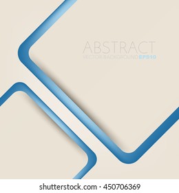 Blue frame on white cream vector background with space for text and message design