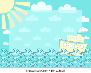blue frame with steamer
