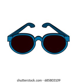blue frame sunglasses icon image 