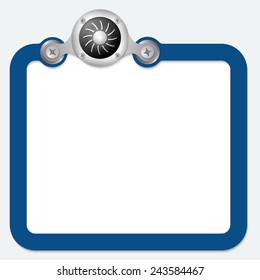 blue frame for text and sun symbol