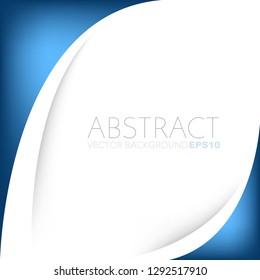 Blue frame vector background with white space for text design