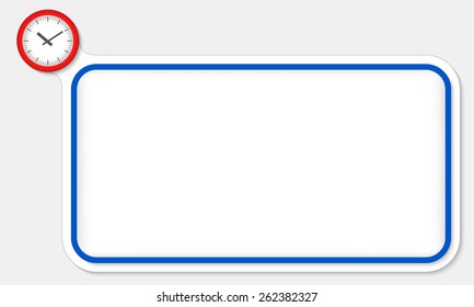 Blue frame for your text and watches