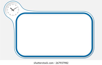 Blue frame for your text and watches