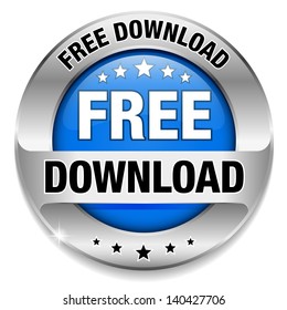 Blue Free Download Button