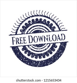 Blue Free Download distress rubber seal with grunge texture