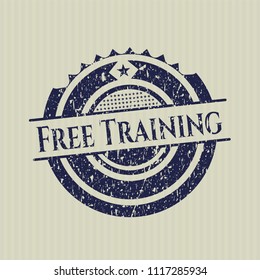 Blue Free Training rubber grunge texture stamp