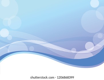 blue fresh abstact background with bubbles vector illustration EPS10