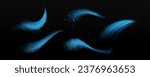 Blue fresh cold air wind wave flow light effect. Conditioner breeze swirl isolated smoke trail. 3d ice breath suction with dust sparkle element illustration. Transparent winter fan vacuum stream.