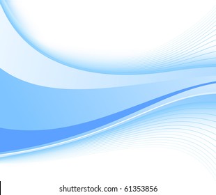 Blue fresh power wave. Vector illustration