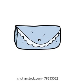 caricatura de maleta azul