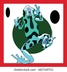 blue frog funny and cute
