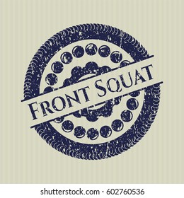 Blue Front Squat distress rubber grunge texture stamp