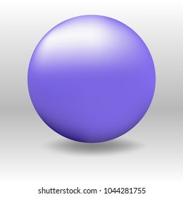 blue frosted ball, 3d ball with shadow