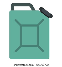 Blue fuel jerrycan icon flat isolated on white background vector illustration