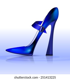 blue funny shoe