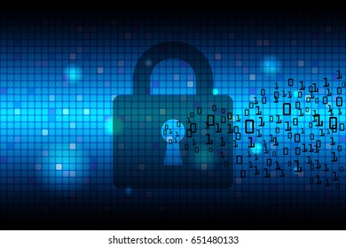 Blue Future Technology Internet Security Background Vector Illustration
