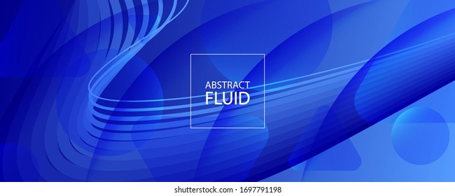 Blue Futuristic Abstract. Kreatives Design. 3D-Farbverlauf-Bildschirmhintergrund. Lebhafte Farbtextur. Minimal futuristisch abstrakt. Vorlage für Flussformen. 3D-Fluid-Poster. Blue Futuristic Abstract.