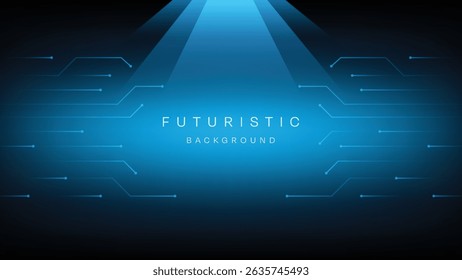 Blue Futuristic Abstract technology background Hi-tech system concept vector illustration