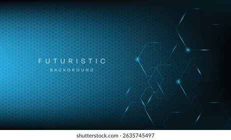 Blue Futuristic Abstract technology background Hi-tech system concept vector illustration