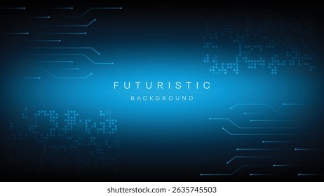 Blue Futuristic Abstract technology background Hi-tech system concept vector illustration