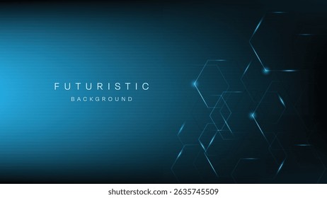 Blue Futuristic Abstract technology background Hi-tech system concept vector illustration