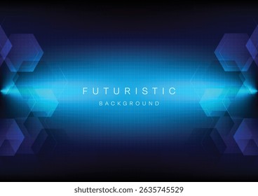 Blue Futuristic Abstract technology background Hi-tech system concept vector illustration